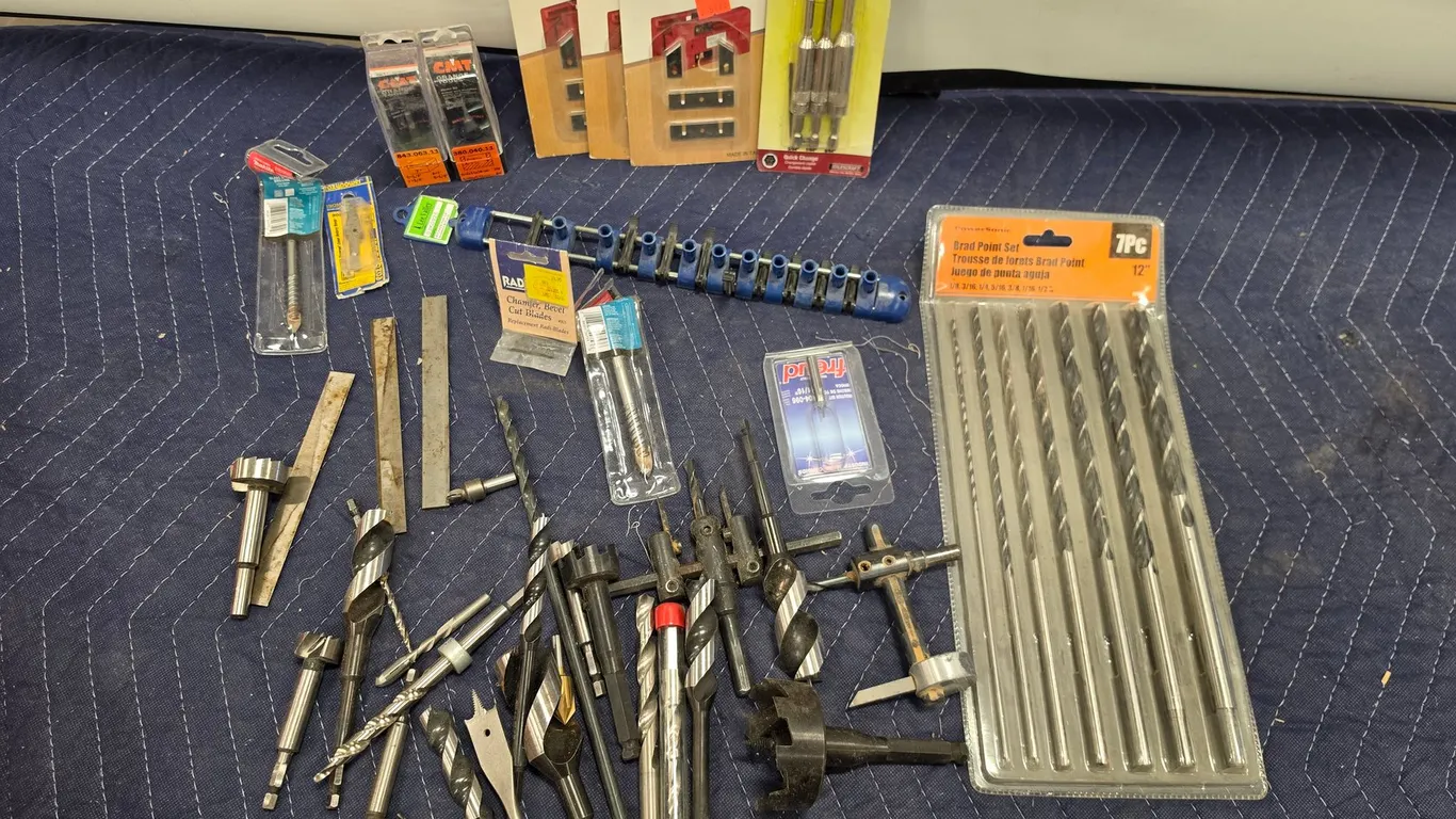 PowerSonic Brad Point And Assorted Drill Bits
