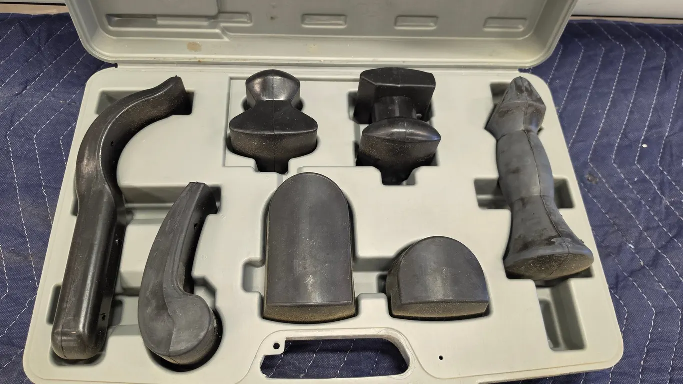 Rubber Body Hammer Dollies Set