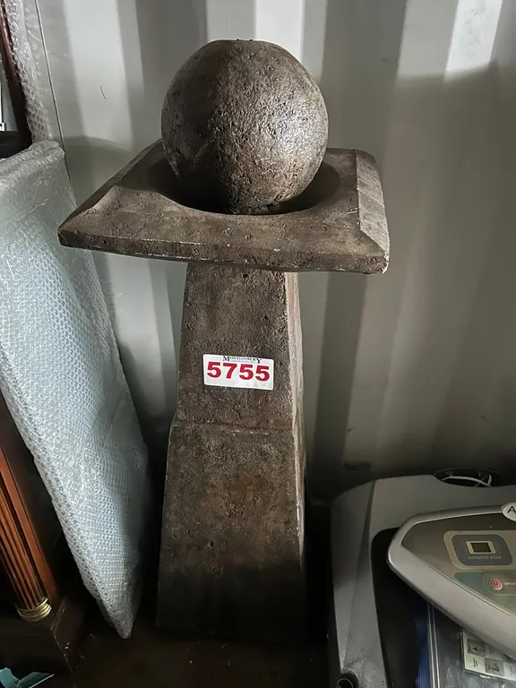 Garden Sphere On Pedestal