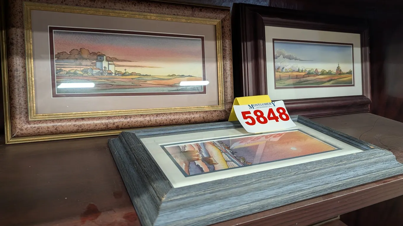 C. Tasche Framed Watercolor Landscapes 3pc