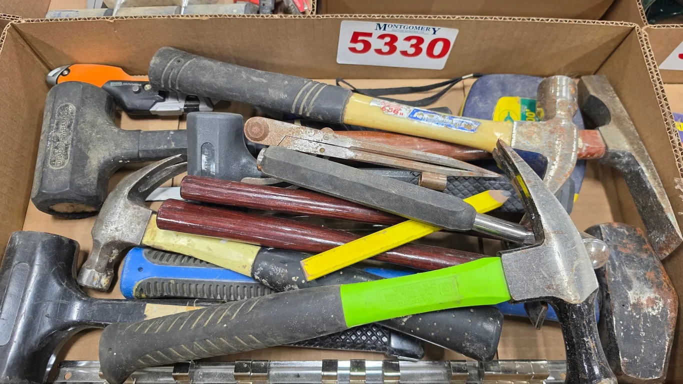 Assorted Hammers And Hand Tools