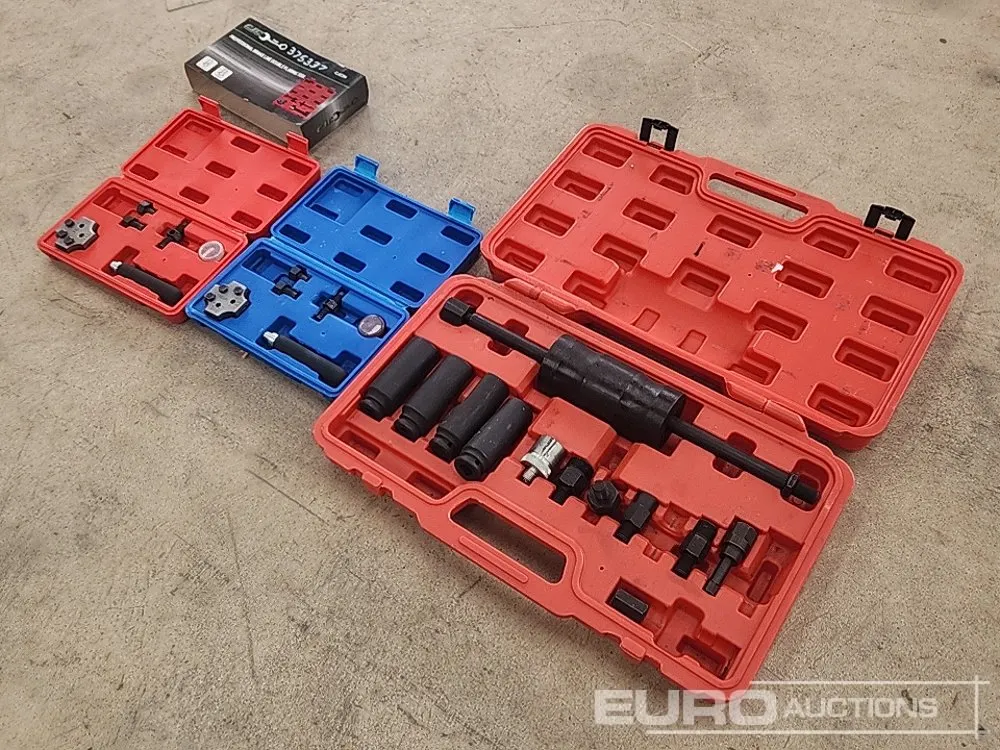 Professional Brake Line Double Flaring Tool (2 of) & 14Pc Injector Extracting Kit