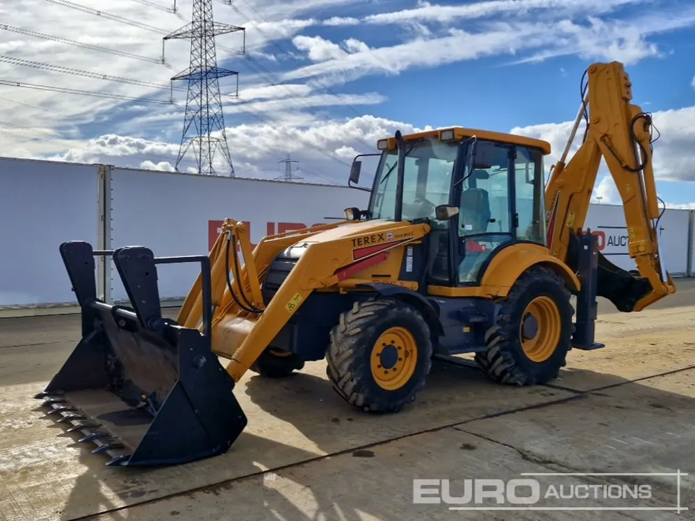 Terex 4WD Turbo Backhoe Loader, QH, Front QH