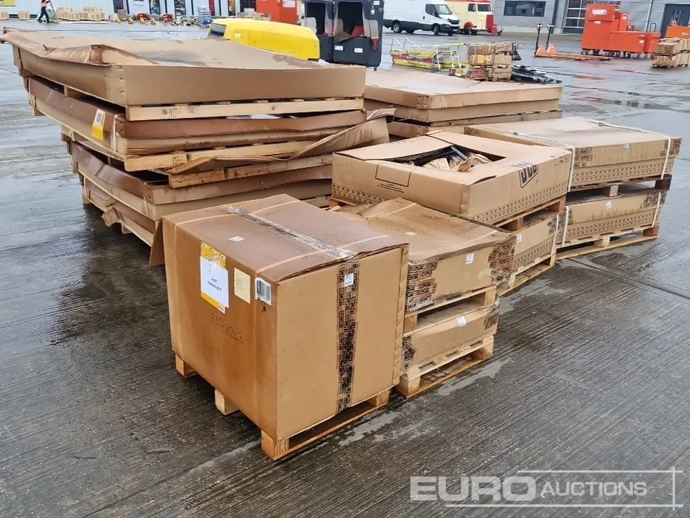 Unused JCB Cab Floor Mat (9 of), Condenser Mounting Bracket (4 of), Exhaust Mounting Plate (2 of), Rear Canopy Floor Plate
