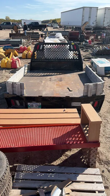 7’ Wide x 9’ Long Flat Bed Box, With 41” Headache Rack