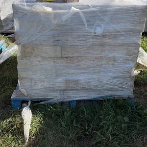 Pallet of textured stone bricks