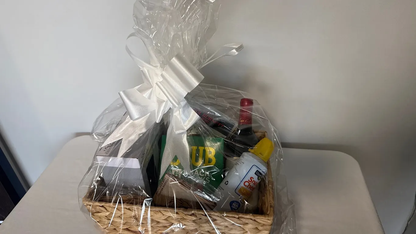 Wine and Crackers Night In Basket