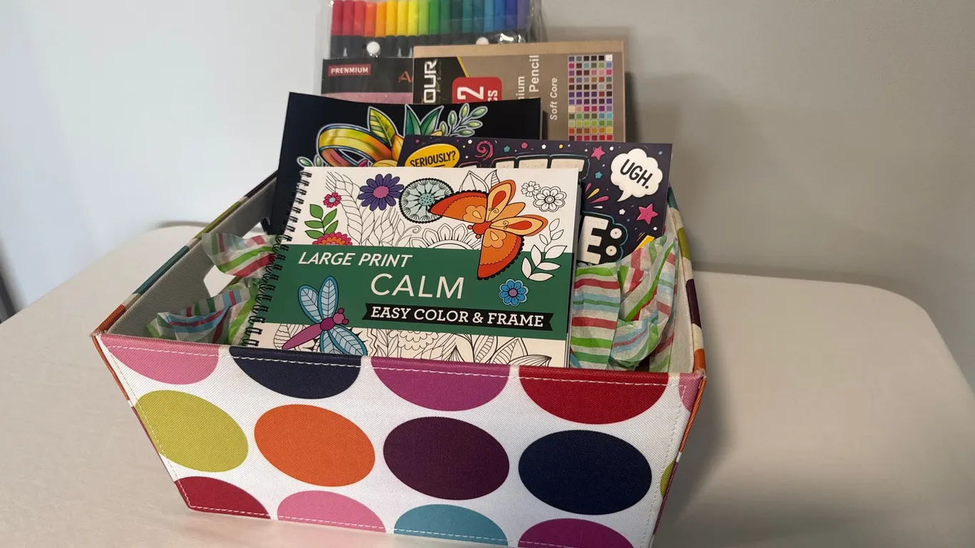 Adult Coloring Basket