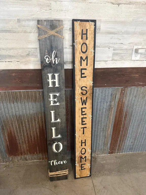 (2) Crafted Home Decor Signs