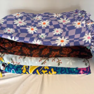 (4) Fleece Tie Blankets