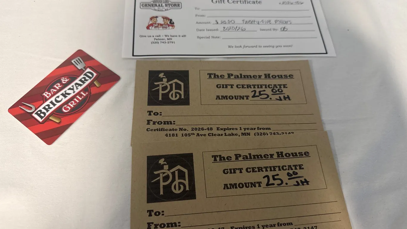 Clear Lake - Palmer Area Gift Cards