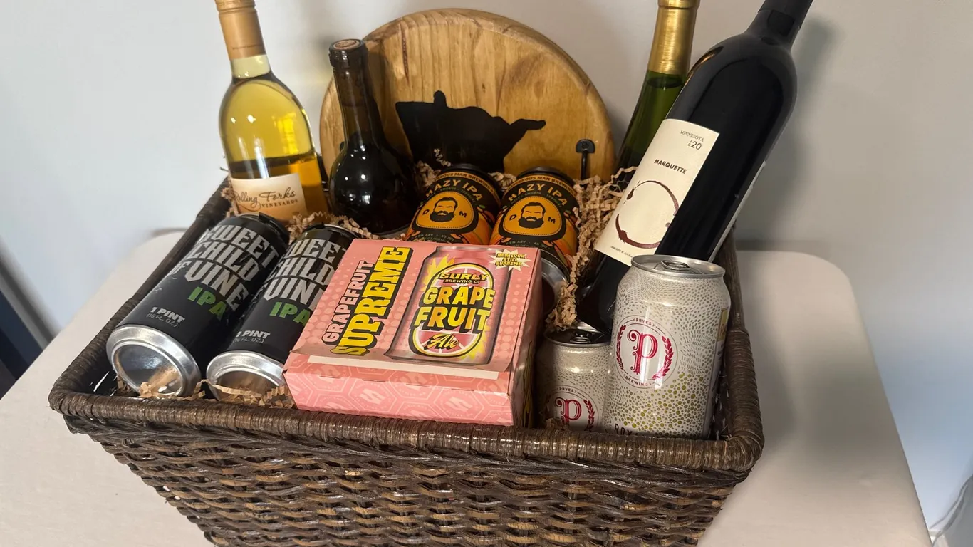 Craft Beer, Wine, and Charcuterie Board Basket