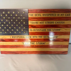 Wooden American Flag Art