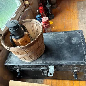 Trunk, Basket, and Bird House