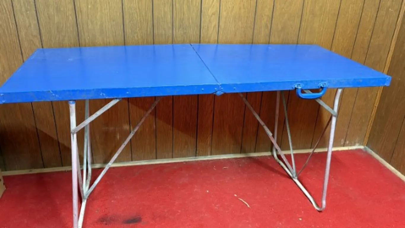 Blue Folding Table