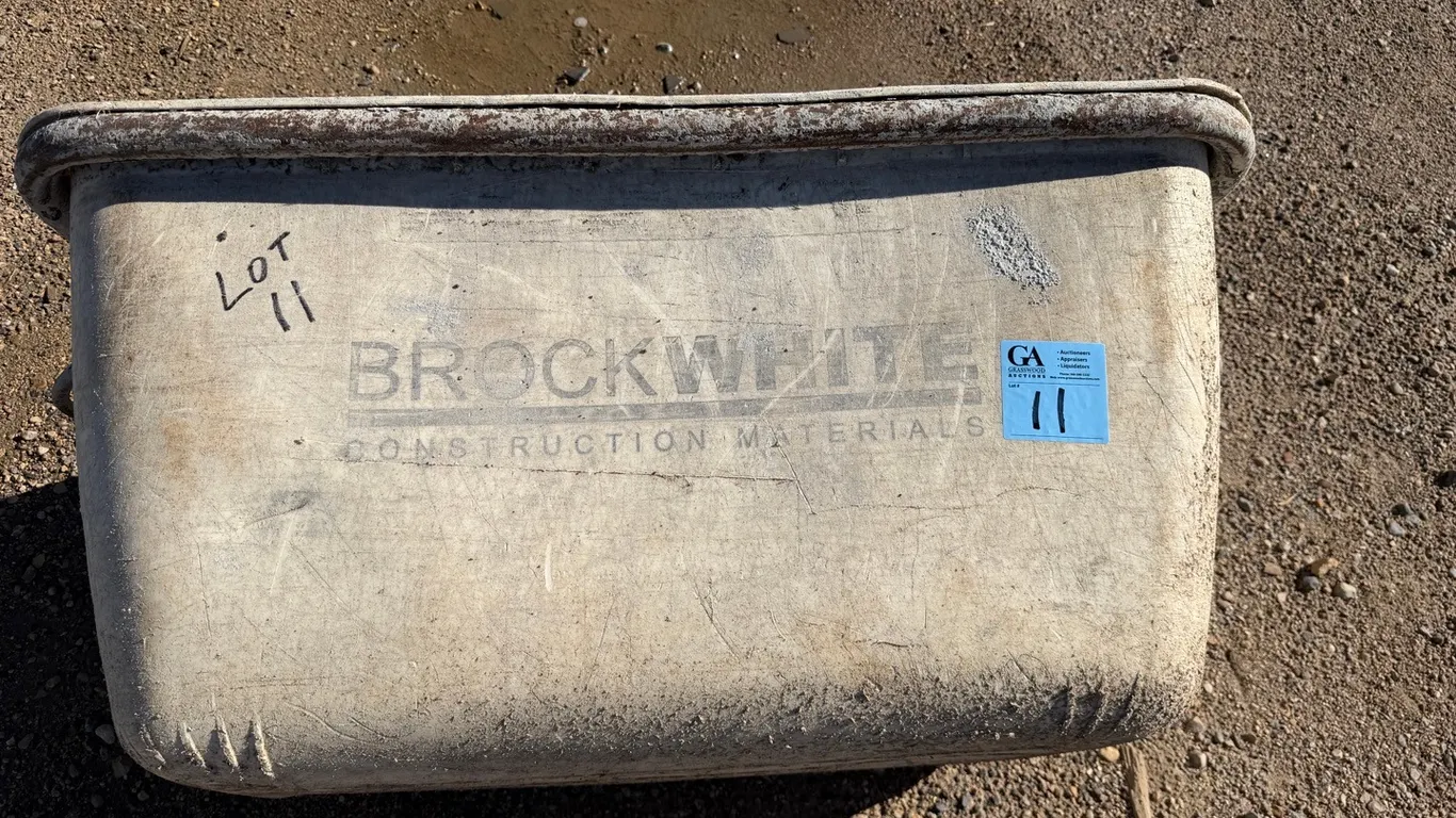 Brock White Heavy-Duty Construction Material / Mortar Tub, 2x3ft