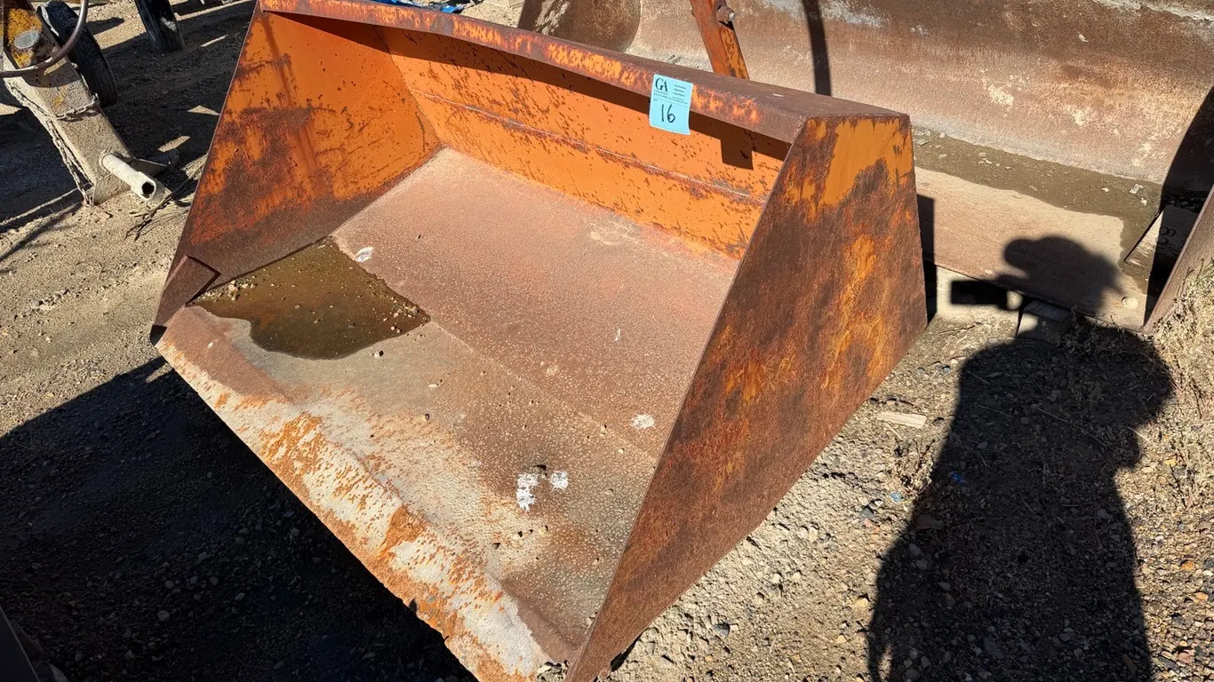 5’3” Heavy-Duty Steel Loader Bucket with Manual Trip Lever
