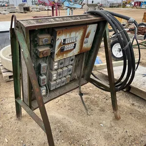 Portable Construction Power Distribution Panel w/ Breakers, Multiple 120V/240V Receptacles & Cables