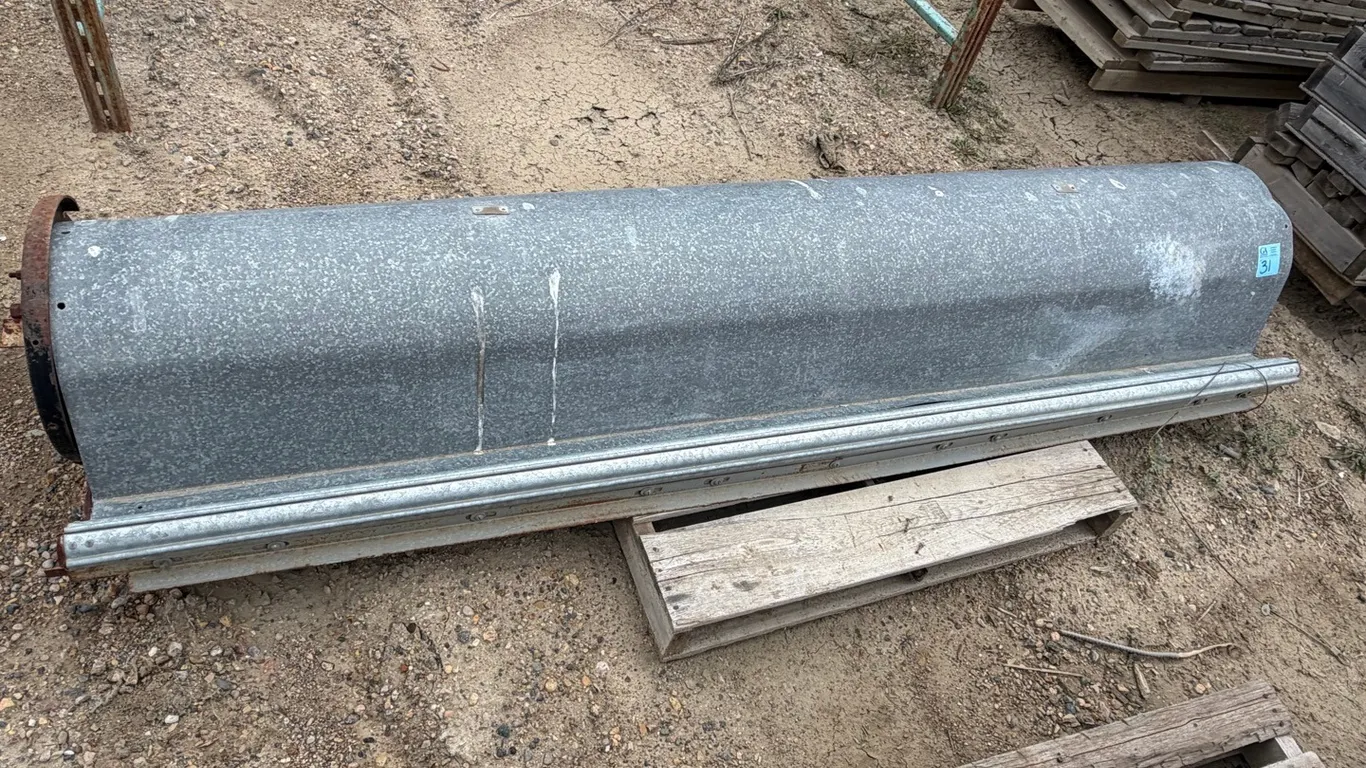 Galvanized Masonry Material Hopper / Conveyor Assembly, 8’6” long