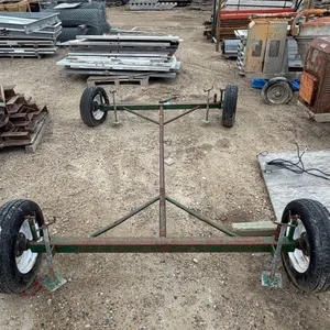 Heavy-Duty Mobile Scaffold / Material Support Frame w/ Pneumatic Tires & Adjustable Screw Jacks