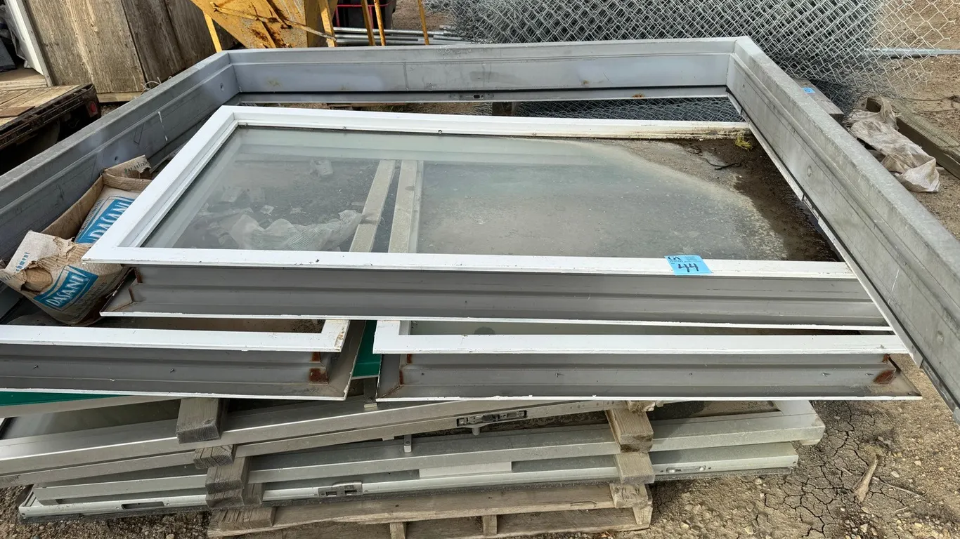 Pallet of Commercial Aluminum & Steel Door/Window Assemblies