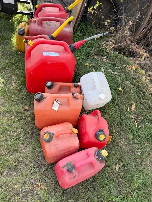 Assorted Gas Cans