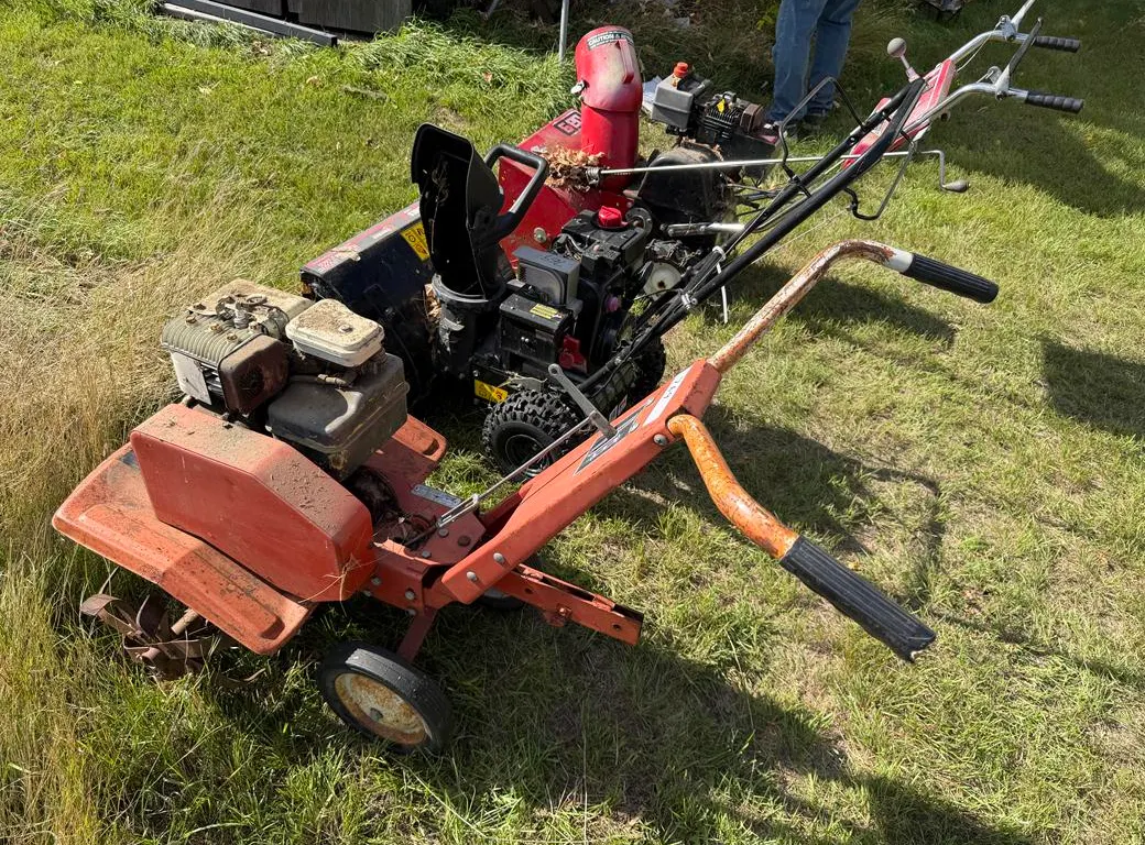(2) Gas Snowblowers and (1) Gas Tiller