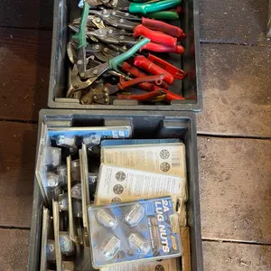 (2) Lug Nuts and Aviation Snips, Sheet Metal Snips