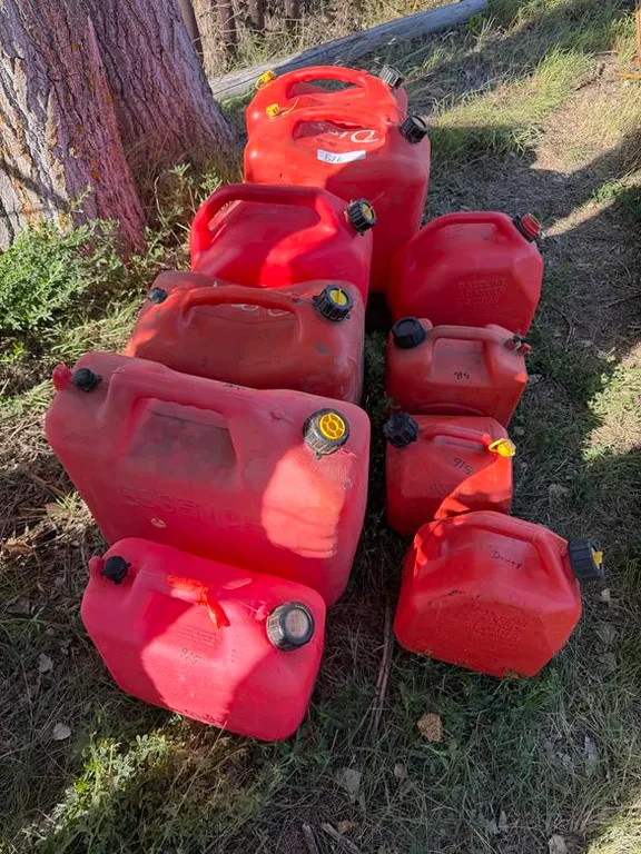 Assorted Gas Cans