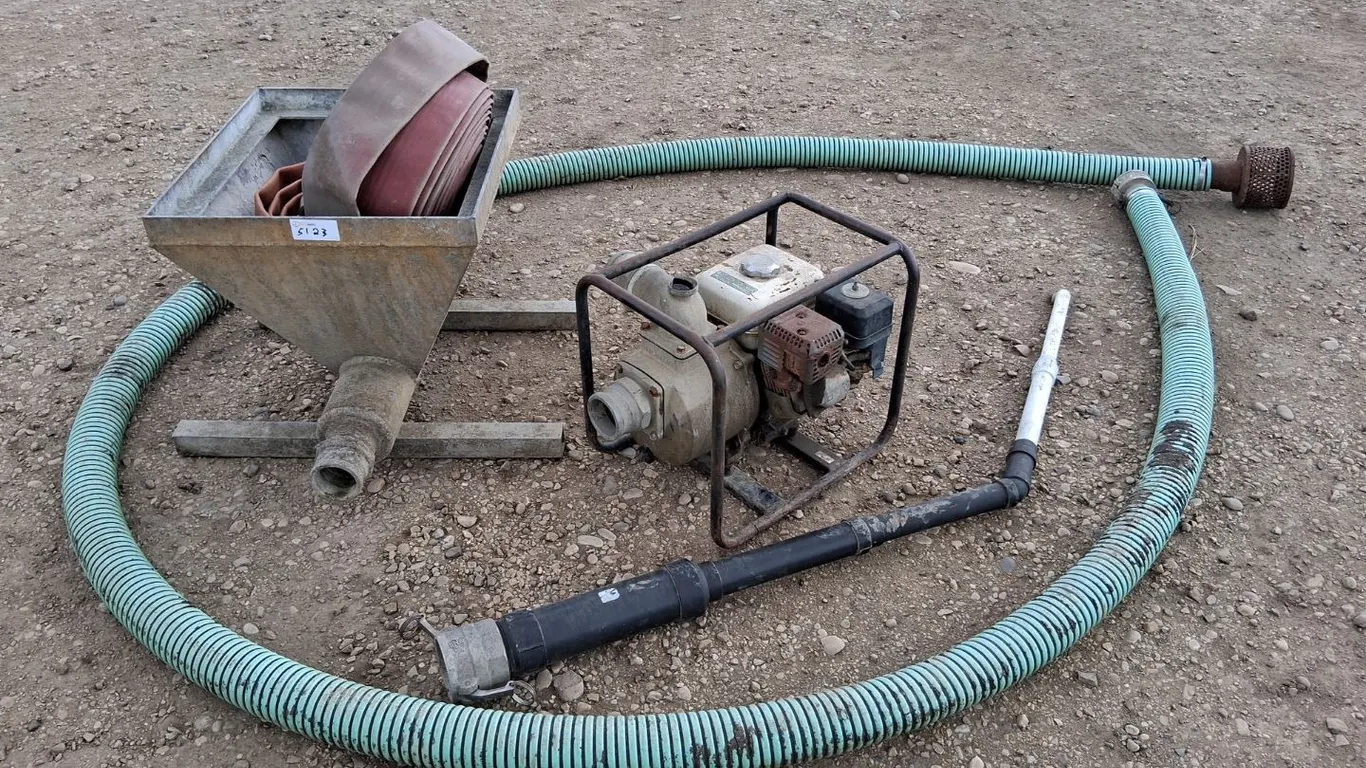 Dugout Water Treatment Hopper and 3" Honda Pump