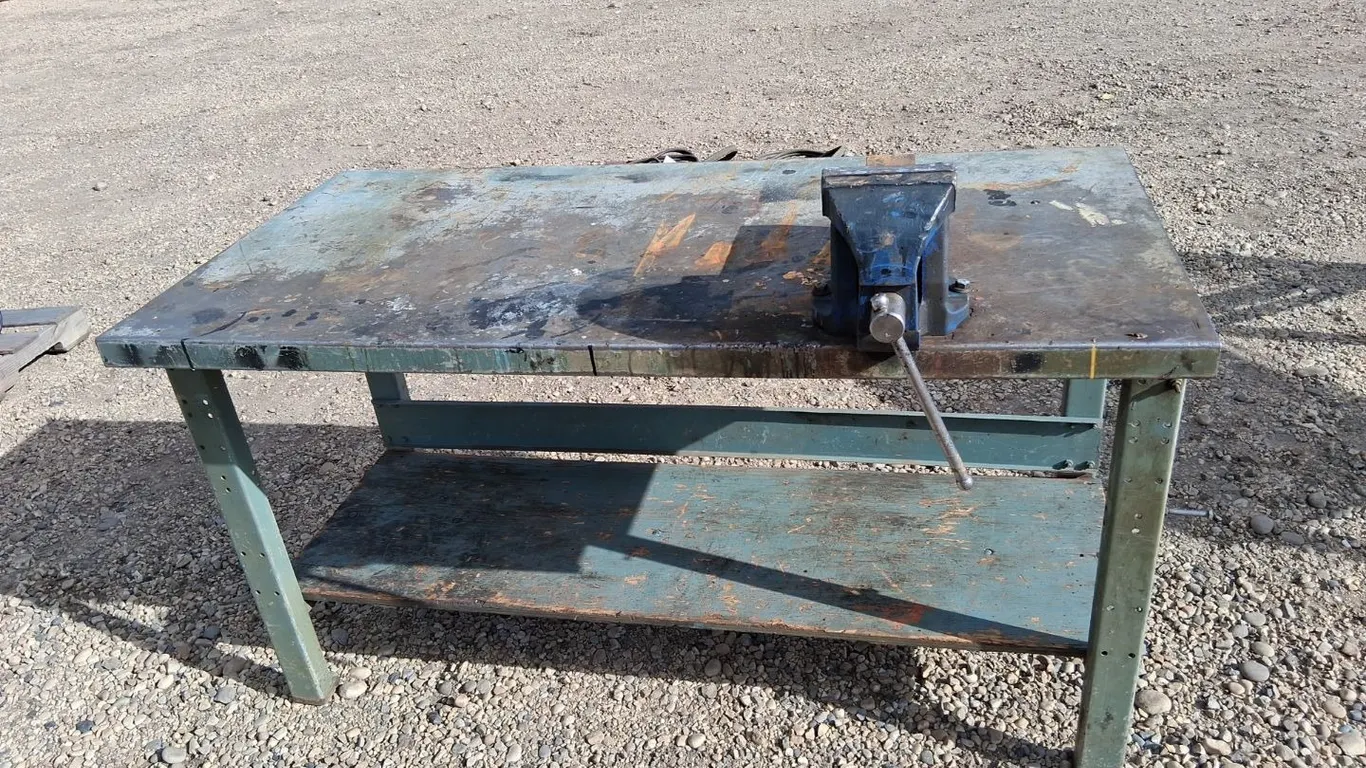 Steel Workbench with Irwin Record #6 Vice