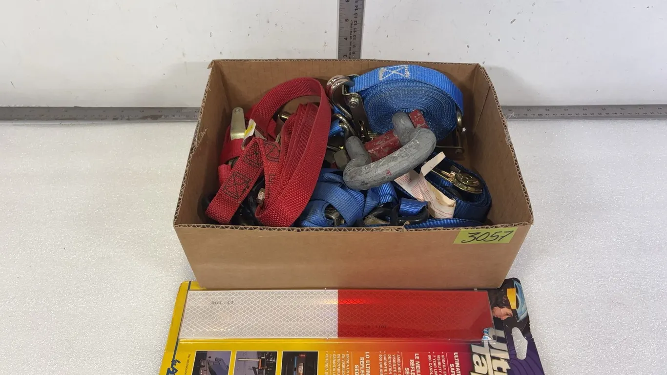 Ratchet Straps and Tow Hooks, Approx. 9 Items *Unreserved*