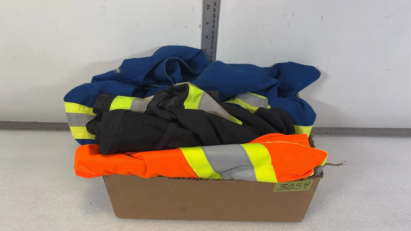 Two XL Hivis Vests and One Pair of Coveralls *Unreserved*