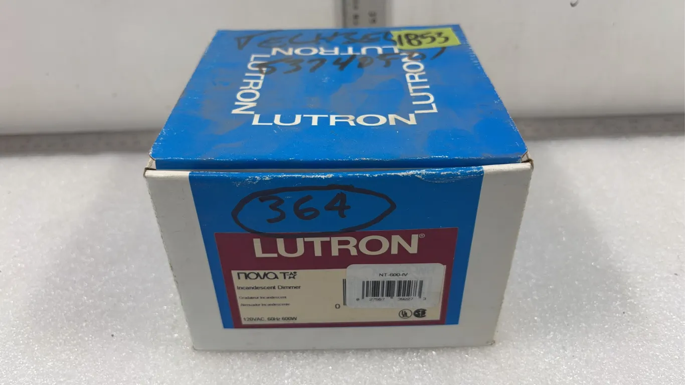 Lutron Incandescent Dimmer NT-600-WH *Unreserved*