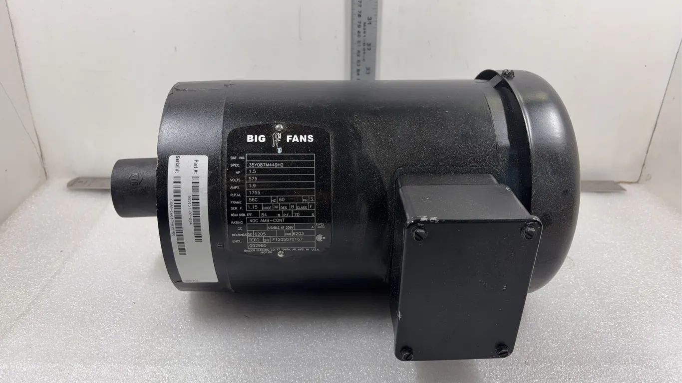 Big Ass Fans 1.5HP 3-Phase Industrial Ceiling Fan Motor, Approx. 16"x12"x11" *Unreserved*