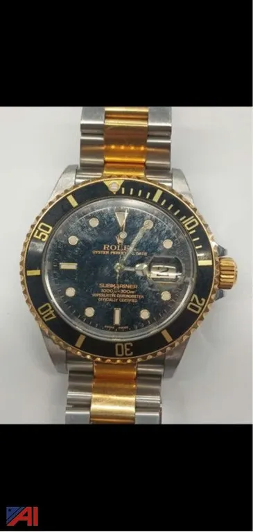 (DSS178) Rolex Oyster Perpetual Submariner 40mm Black, Gold and Silver Watch (CJ)
