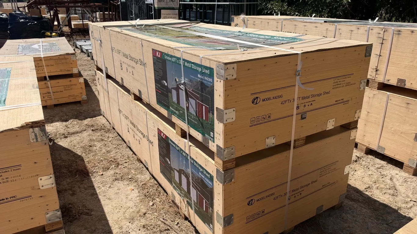 Unused 42FT x 30FT Metal Storage Shed