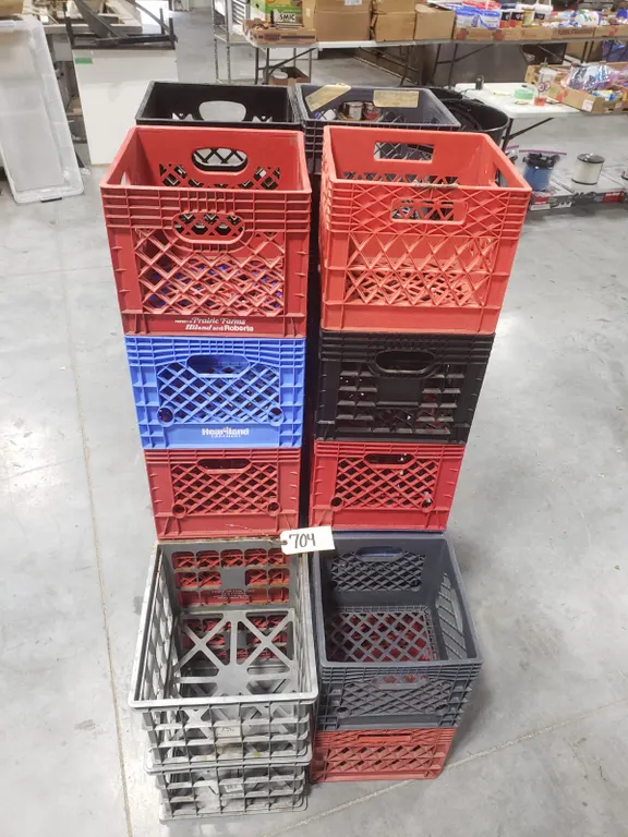 (24) Plastic Milk Crates