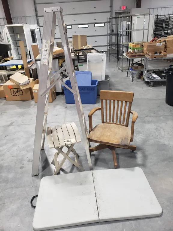 Assorted Furniture & Ladder