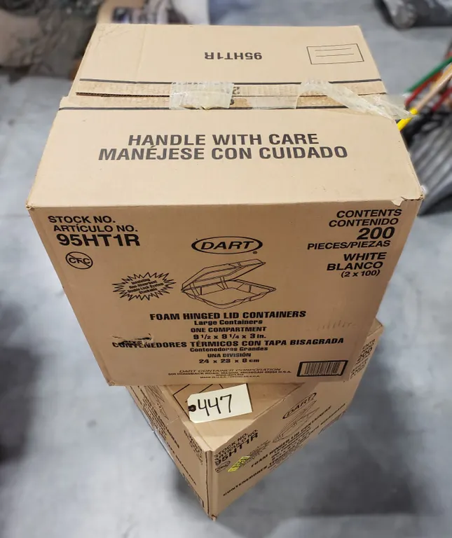 Foam Hinged Lid Containers