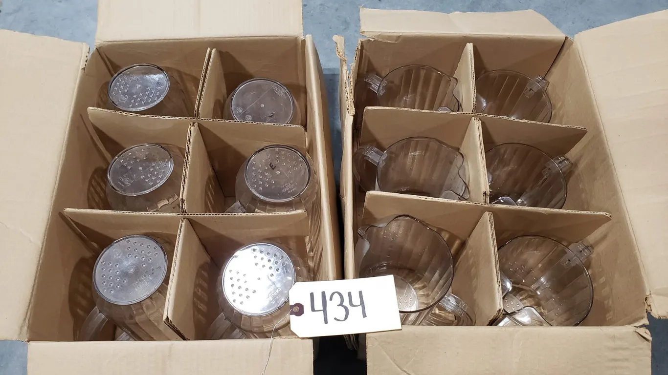 (12) Clear Plastic Pitchers