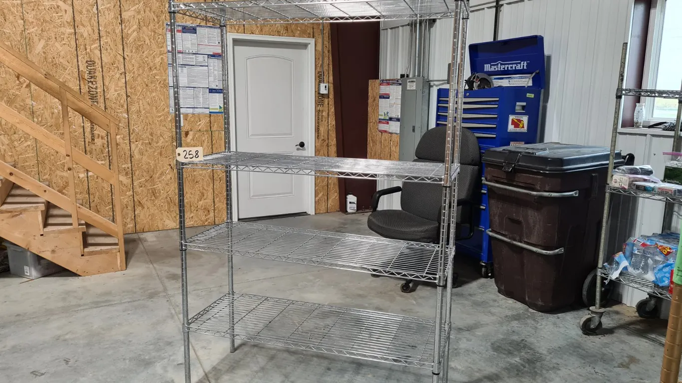 Chrome Wire Shelving Unit