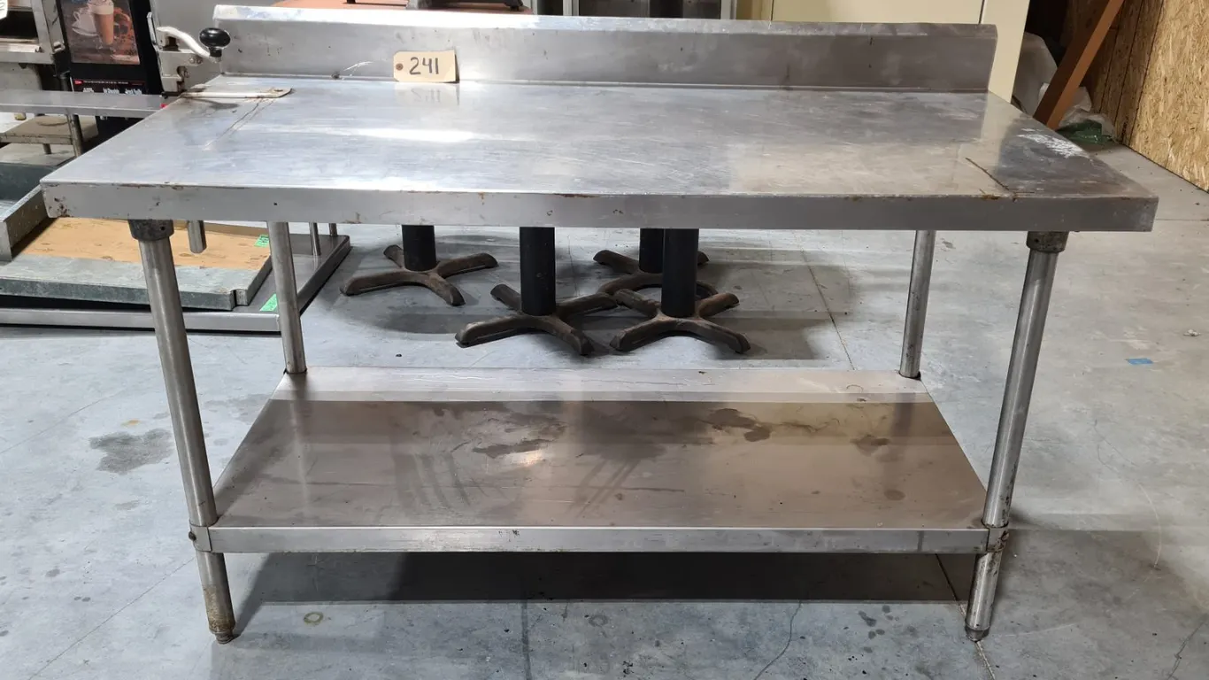 Stainless Steel Work Table with Can Opener