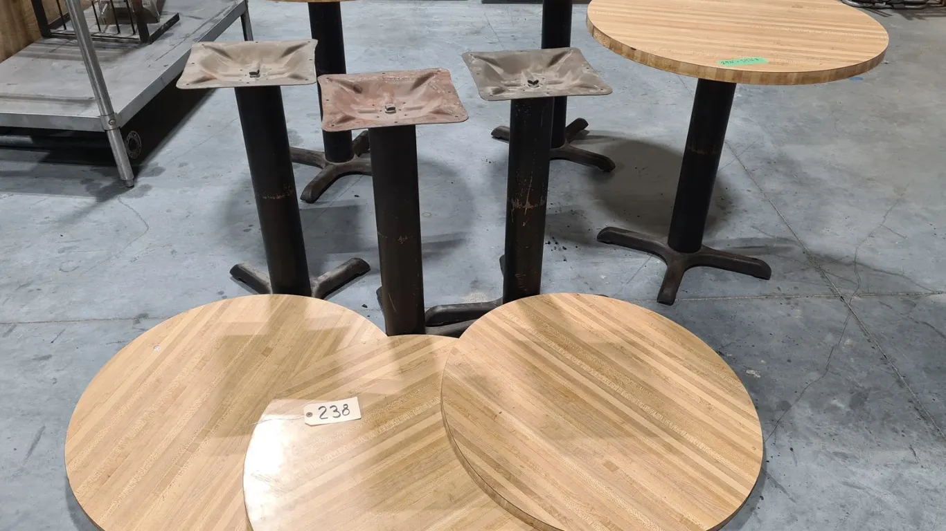 (6) Round Pedestal Tables