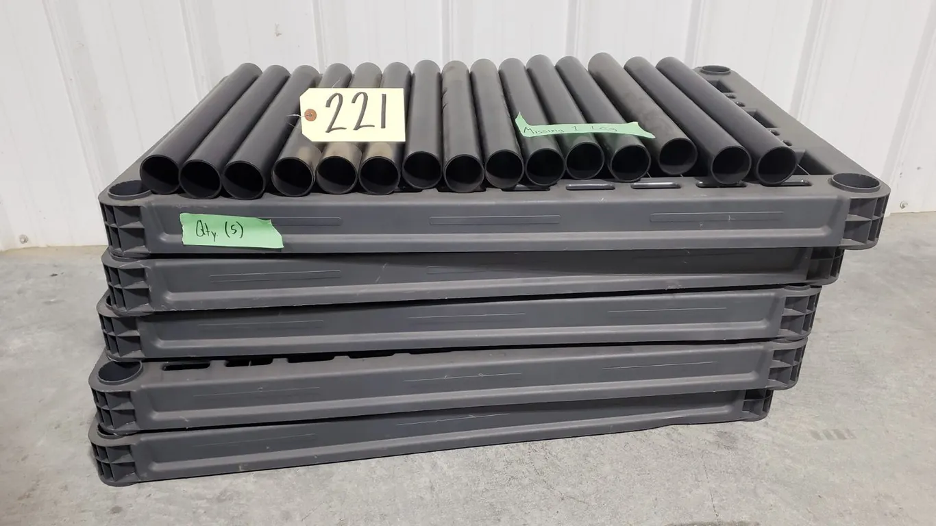 Disassembled Plastic Storage Shelving Unit
