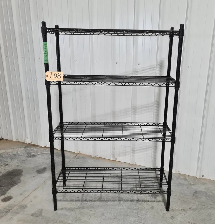 Black Metal Wire Shelf Unit