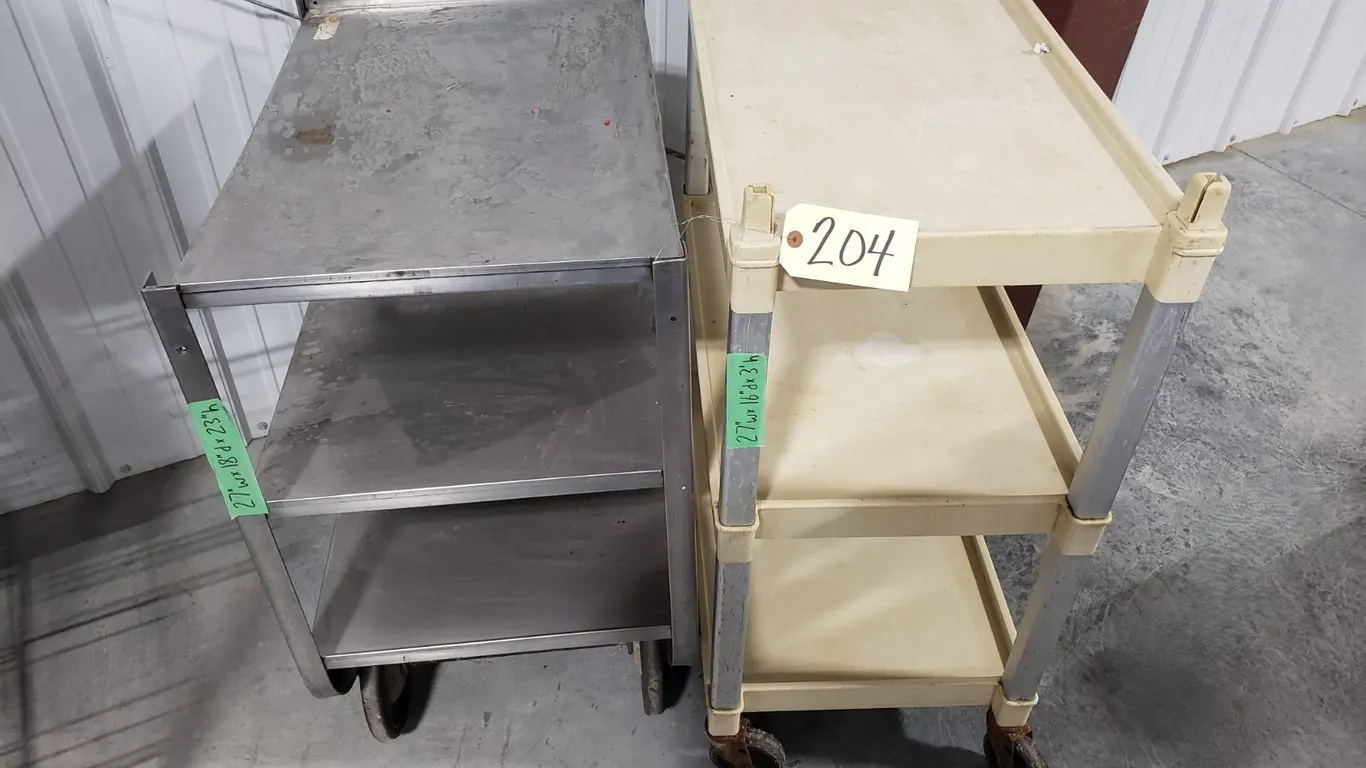 Metal and Plastic Utility Carts