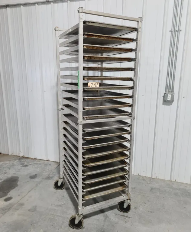 New Age Sheet Pan Rack with Pans