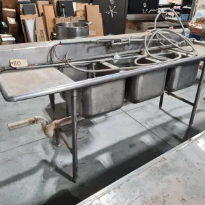 Advance 3-Compartment Stainless Steel Sink