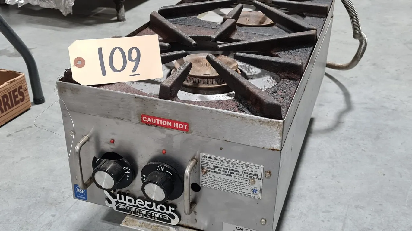 Superior 2-Burner Countertop Gas Range